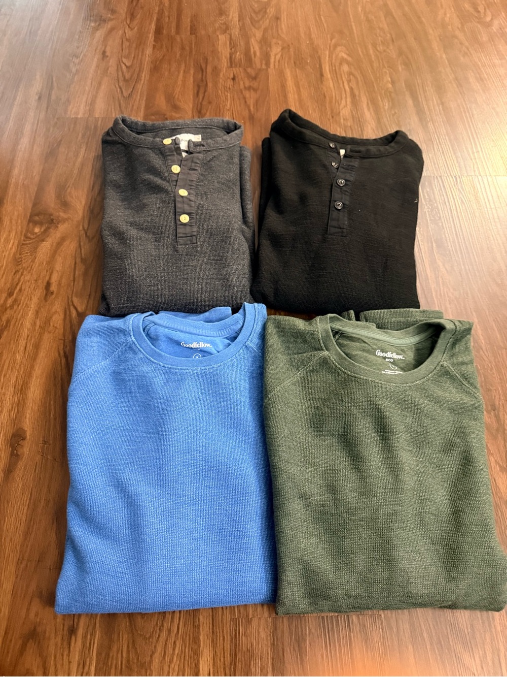 Goodfellow & Co Men's Sweatshirt Bundle — Blue, Green, Black, Charcoal